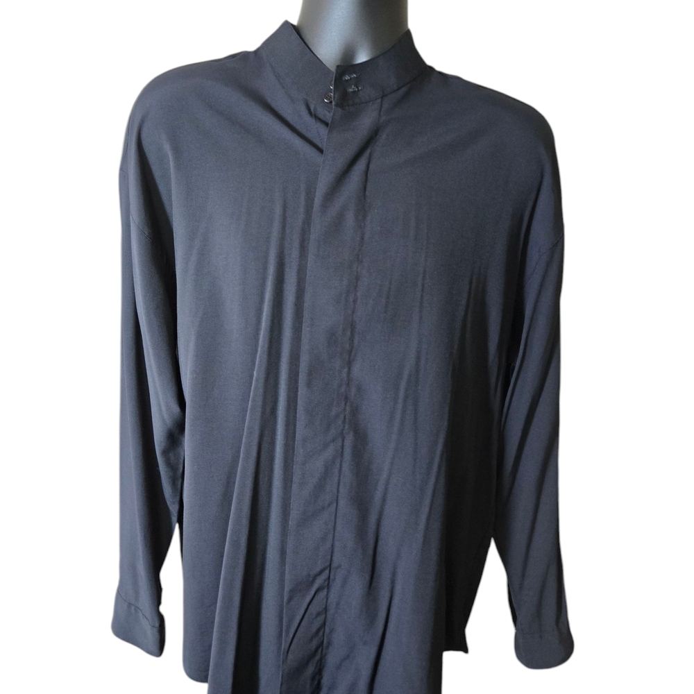 Vintage Elegant Black Long Sleeve Shirt Pavo by Lastrada Sz L